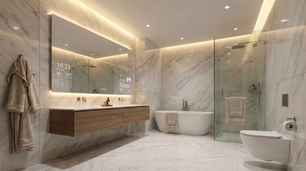 luxury smart bathroom apartment design