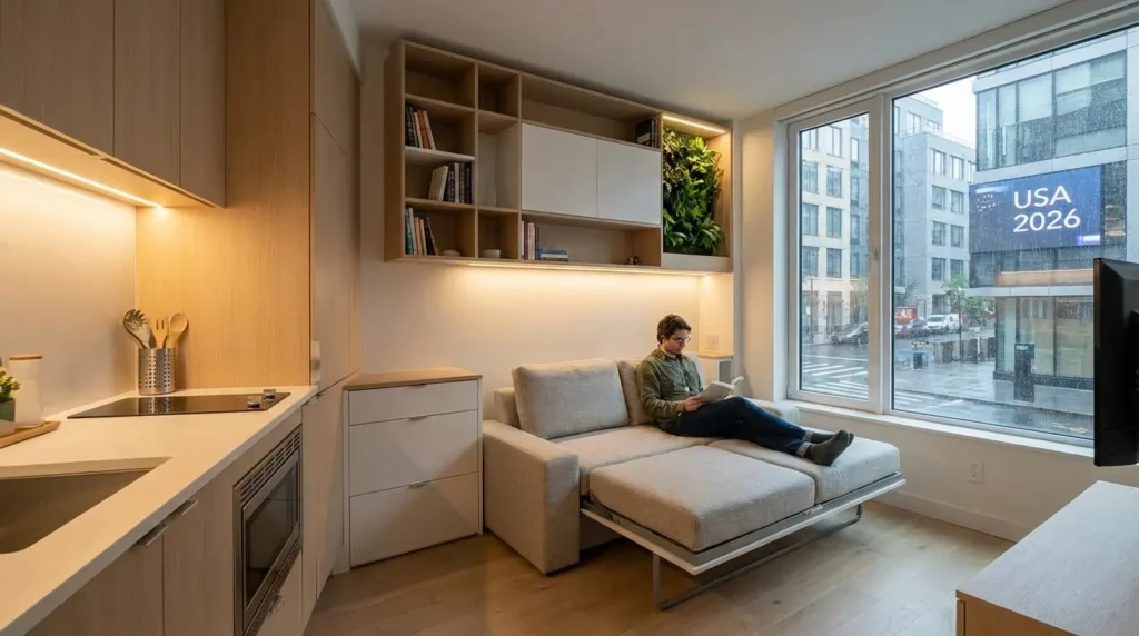small apartment living USA modern compact home 2026