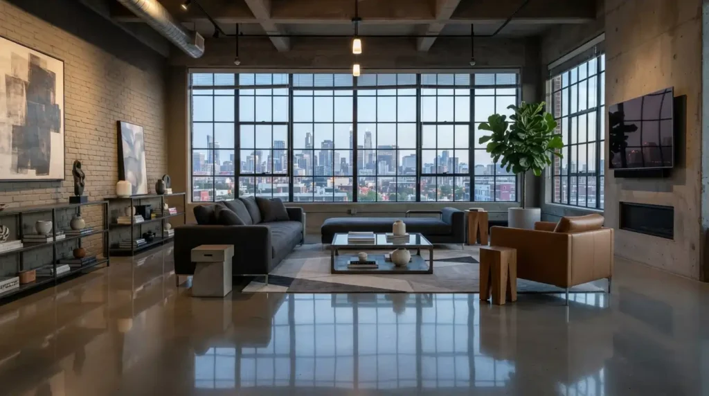 Industrial modern living area